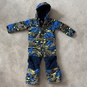 Burton Blue and Yellow Camo Snowsuit / Ski suit